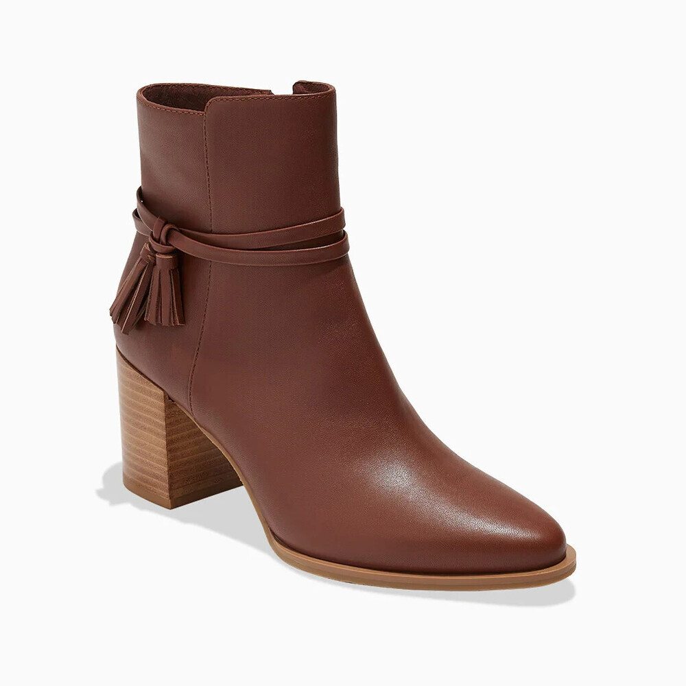 Jack Rogers Timber Tassel 141231BT05 Boot Women 7.5 Brown Leather Bootie JOBB058